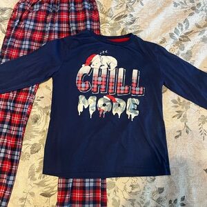 Kids Navy and Red Pajama Set